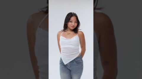 Fashion Jeans and White Tank Top Neomi